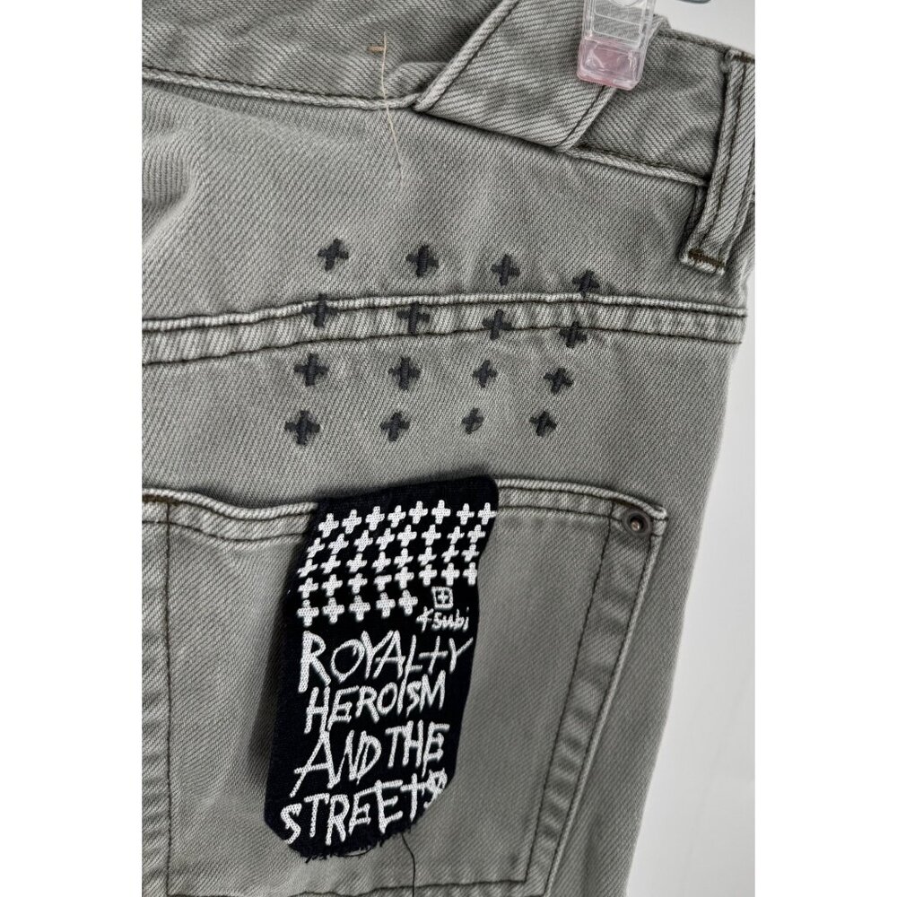 Ksubi Chitch Deep Forest Green Slim Fit Mens Jeans Cotton Blend Decorative Back - Picture 8 of 16